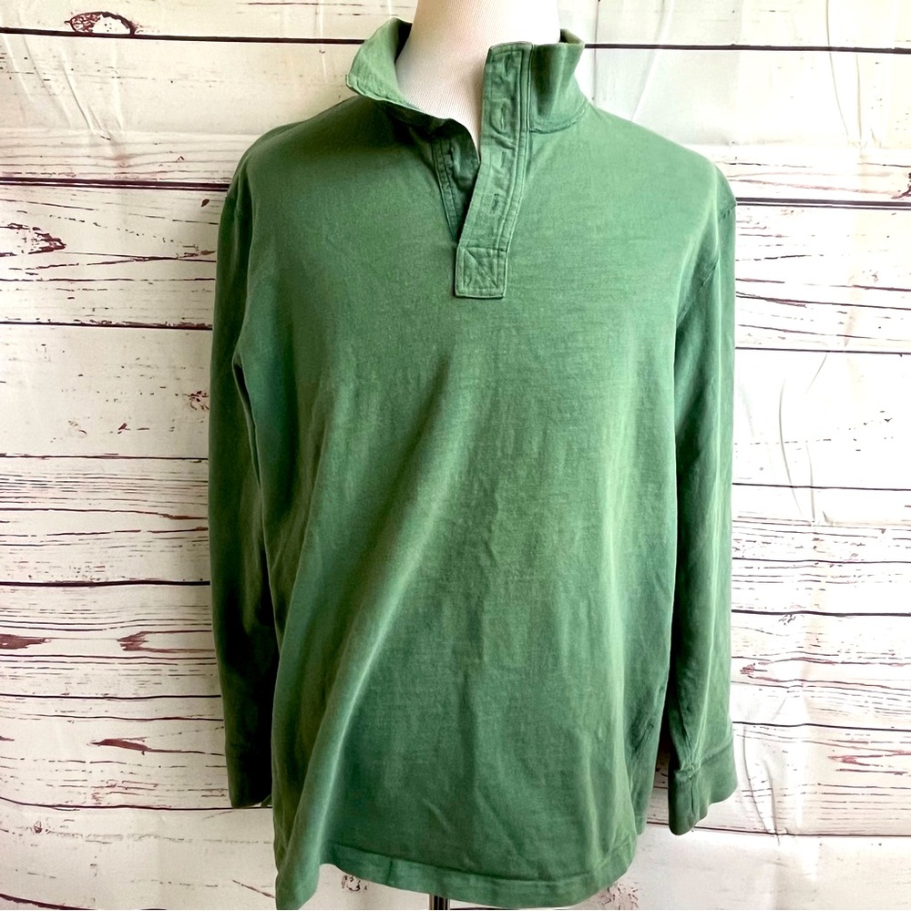 J Crew ringspun cotton pullover size XL green